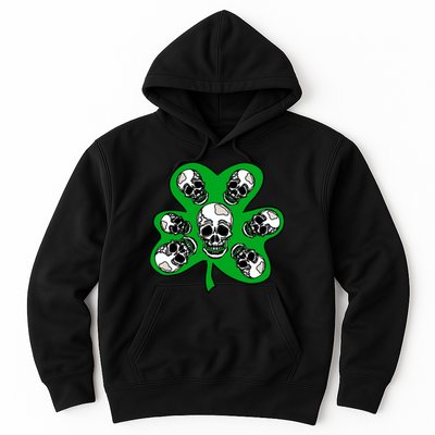Irish Shamrock Clover Skulls Hoodie