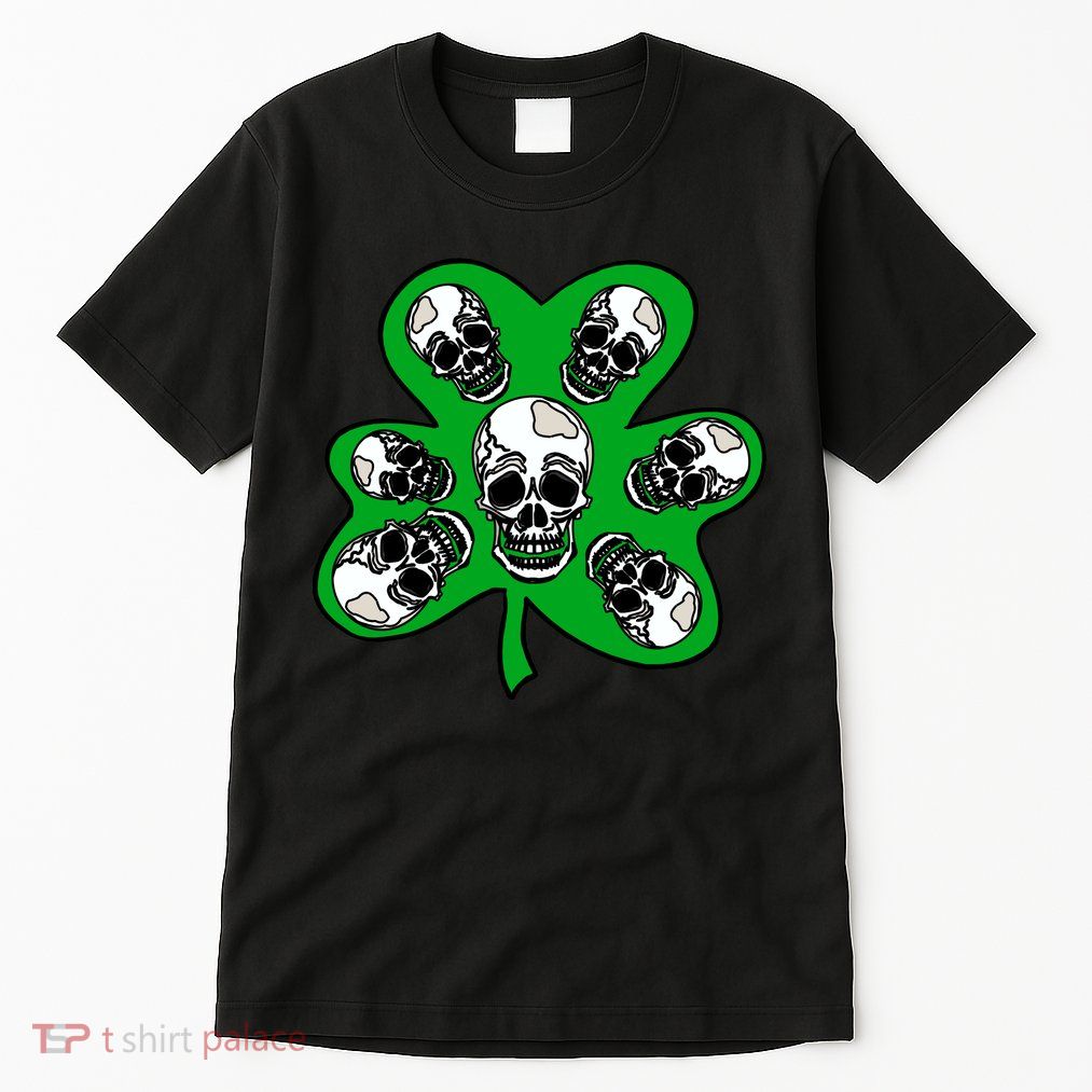 Irish Shamrock Clover Skulls Tall T-Shirt