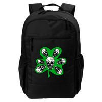 Irish Shamrock Clover Skulls Backpack