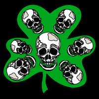 Irish Shamrock Clover Skulls 16 in Basic Backpack