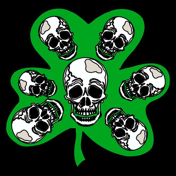 Irish Shamrock Clover Skulls Baby Bodysuit
