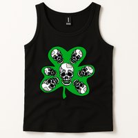 Irish Shamrock Clover Skulls Tank Top