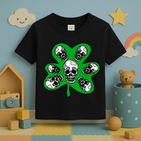 Irish Shamrock Clover Skulls Toddler T-Shirt