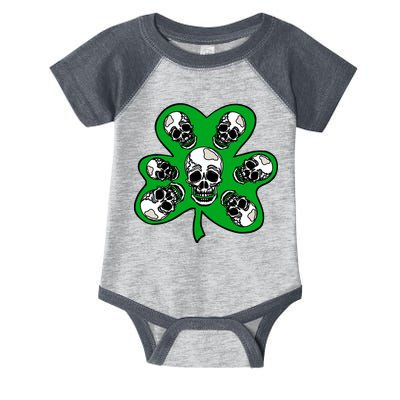 Irish Shamrock Clover Skulls Infant Baby Jersey Bodysuit