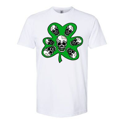 Irish Shamrock Clover Skulls Softstyle® CVC T-Shirt