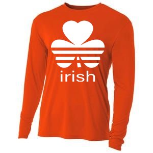 Irish Shamrock Logo Cooling Performance Long Sleeve Crew