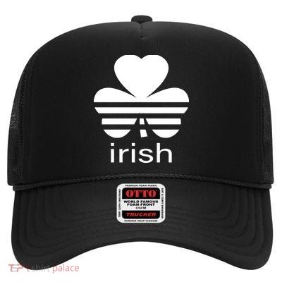Irish Shamrock Logo High Crown Mesh Back Trucker Hat