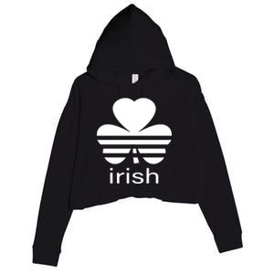 Irish Shamrock Logo Crop Fleece Hoodie