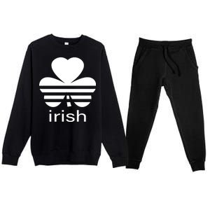 Irish Shamrock Logo Premium Crewneck Sweatsuit Set