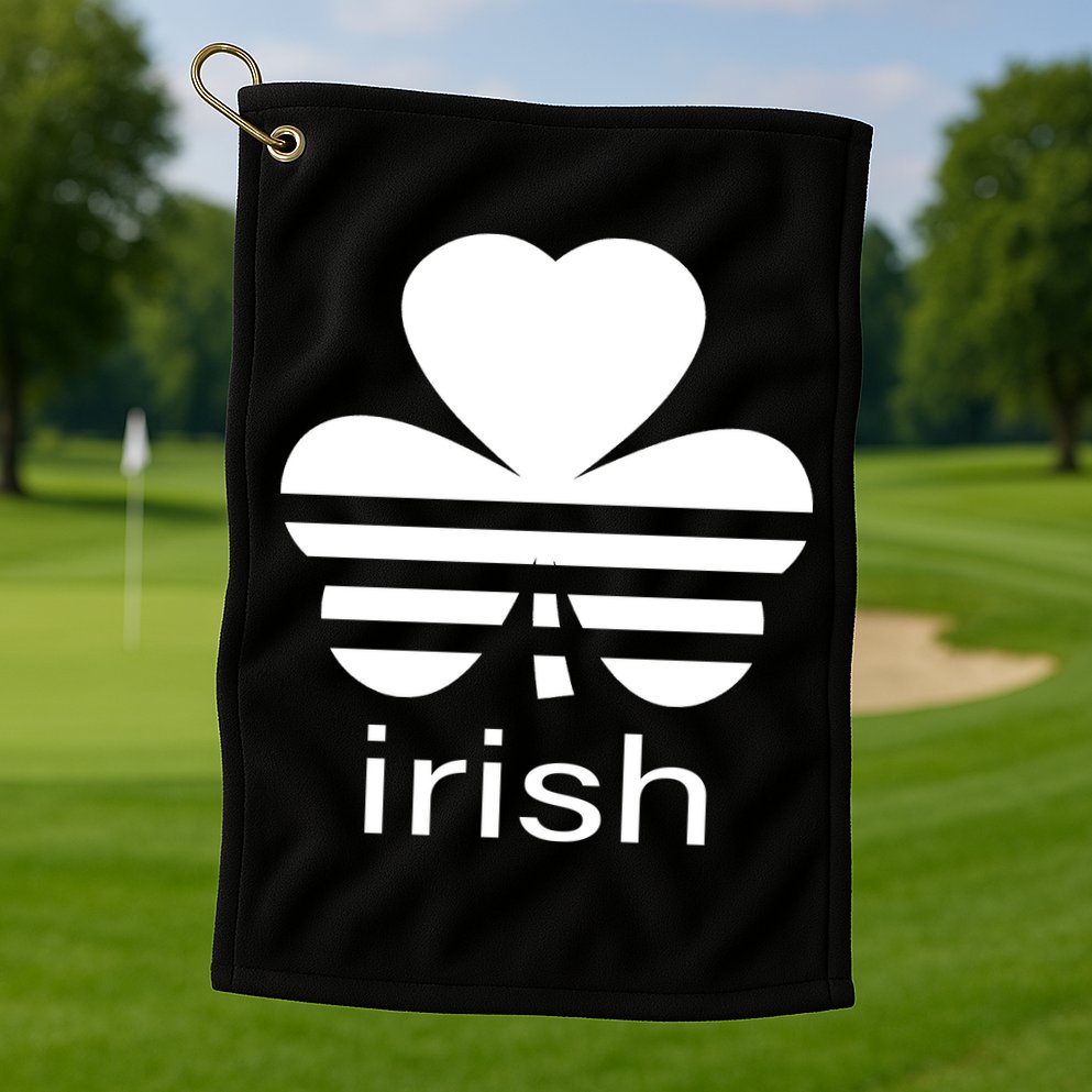 Irish Shamrock Logo Golf Towel