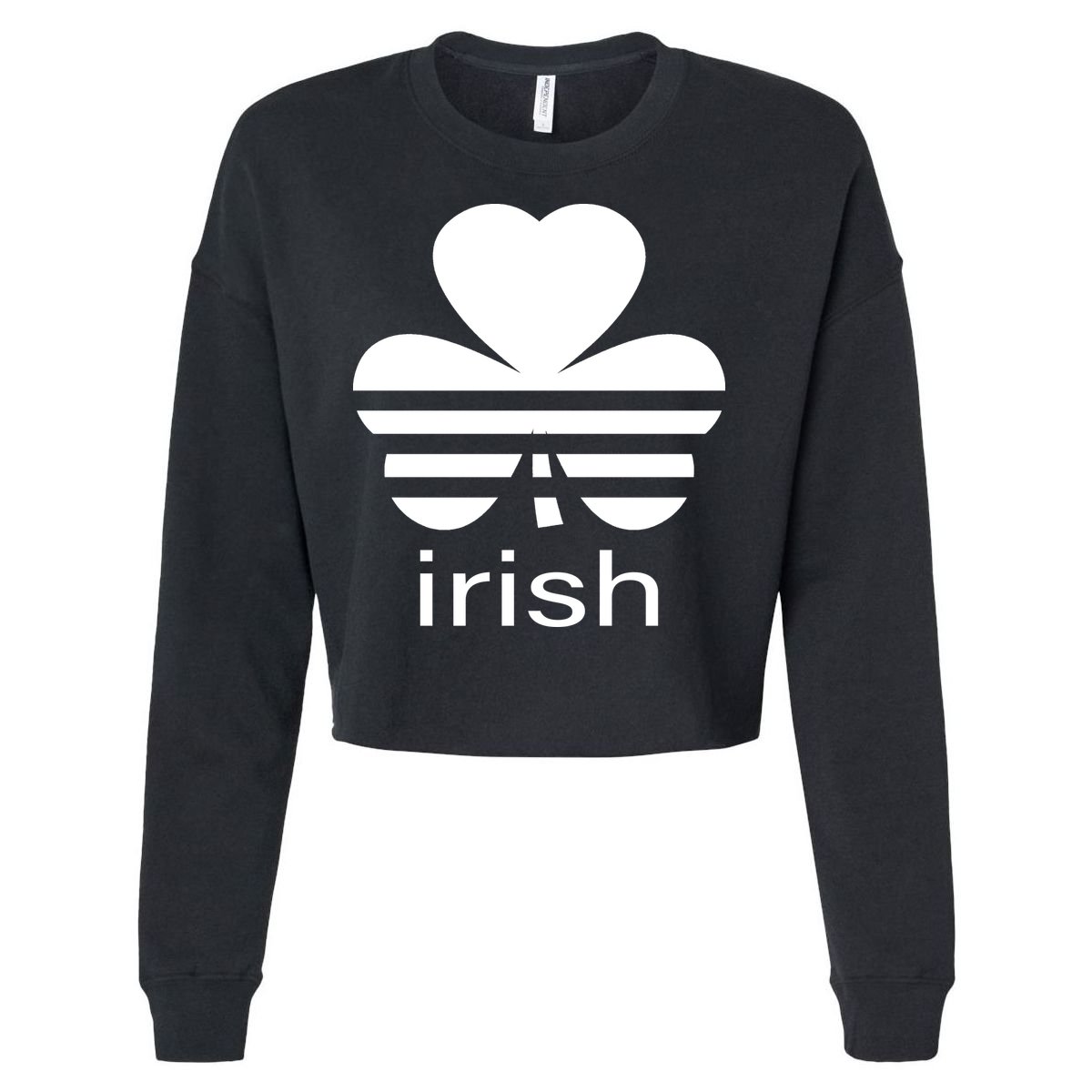 Irish Shamrock Logo Cropped Pullover Crew