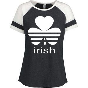 Irish Shamrock Logo Enza Ladies Jersey Colorblock Tee