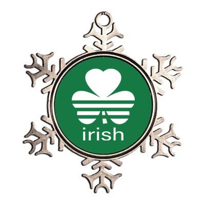 Irish Shamrock Logo Metallic Star Ornament