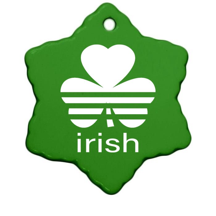 Irish Shamrock Logo Ceramic Star Ornament