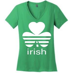 Irish Shamrock Logo Women's V-Neck T-Shirt