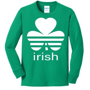 Irish Shamrock Logo Kids Long Sleeve Shirt