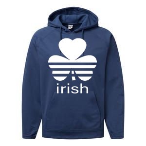 Irish Shamrock Logo Performance Fleece Hoodie