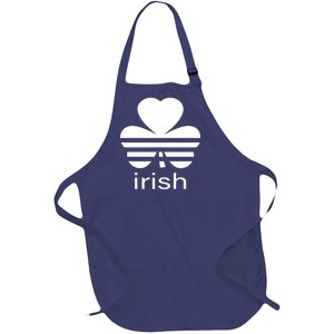 Irish Shamrock Logo Full-Length Apron With Pockets