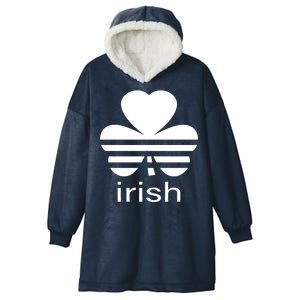 Irish Shamrock Logo Hooded Wearable Blanket