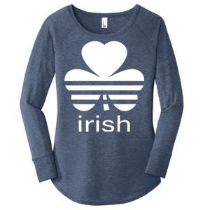 Irish Shamrock Logo Women's Perfect Tri Tunic Long Sleeve Shirt