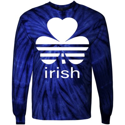 Irish Shamrock Logo Tie-Dye Long Sleeve Shirt