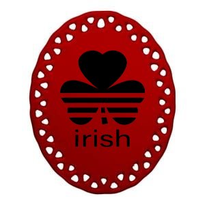 Irish Shamrock Logo Ceramic Oval Ornament