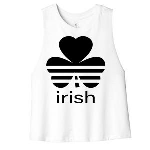 Irish Shamrock Logo Women's Racerback Cropped Tank