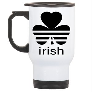 Irish Shamrock Logo Stainless Steel Travel Mug