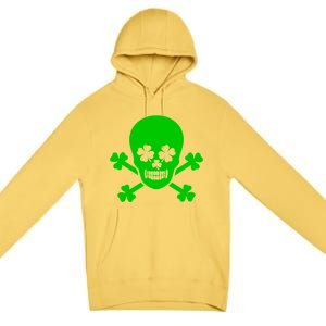 Irish Shamrock Skull Premium Pullover Hoodie