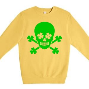 Irish Shamrock Skull Premium Crewneck Sweatshirt