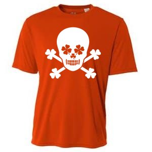 Irish Shamrock Skull Cooling Performance Crew T-Shirt