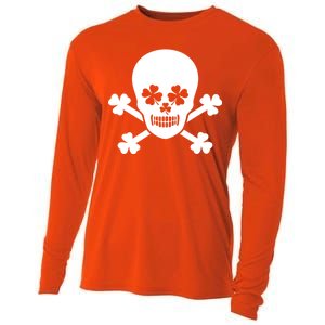 Irish Shamrock Skull Cooling Performance Long Sleeve Crew