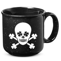 Irish Shamrock Skull 15oz Campfire Ceramic Mug