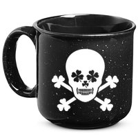 Irish Shamrock Skull 15oz Campfire Ceramic Mug