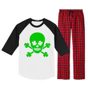 Irish Shamrock Skull Raglan Sleeve Pajama Set