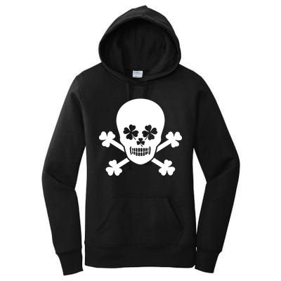 Irish Shamrock Skull Women's Pullover Hoodie