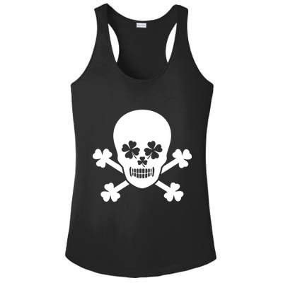 Irish Shamrock Skull Ladies PosiCharge Competitor Racerback Tank