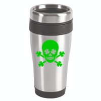Irish Shamrock Skull 16oz Travel Tumbler