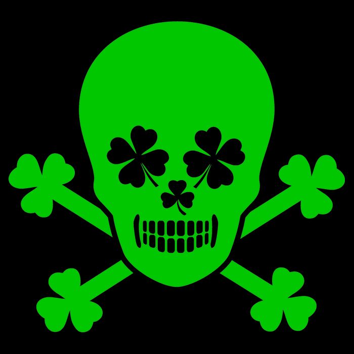 Irish Shamrock Skull 16oz Travel Tumbler