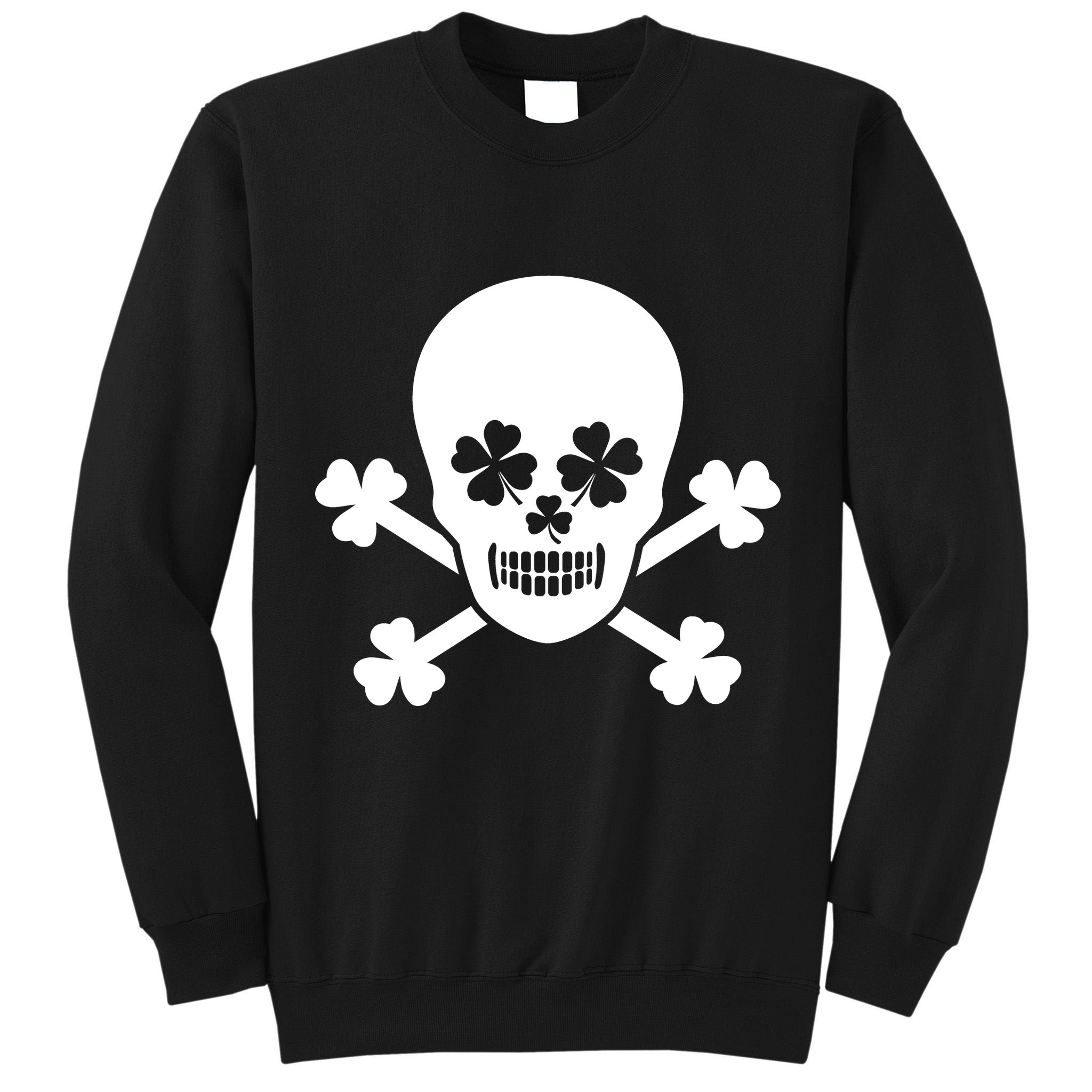 Irish Shamrock Skull Tall Sweatshirt