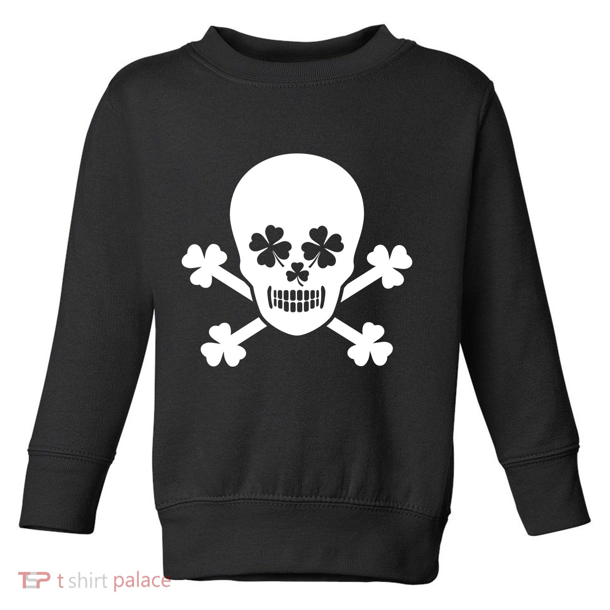 Irish Shamrock Skull Toddler Sweatshirt