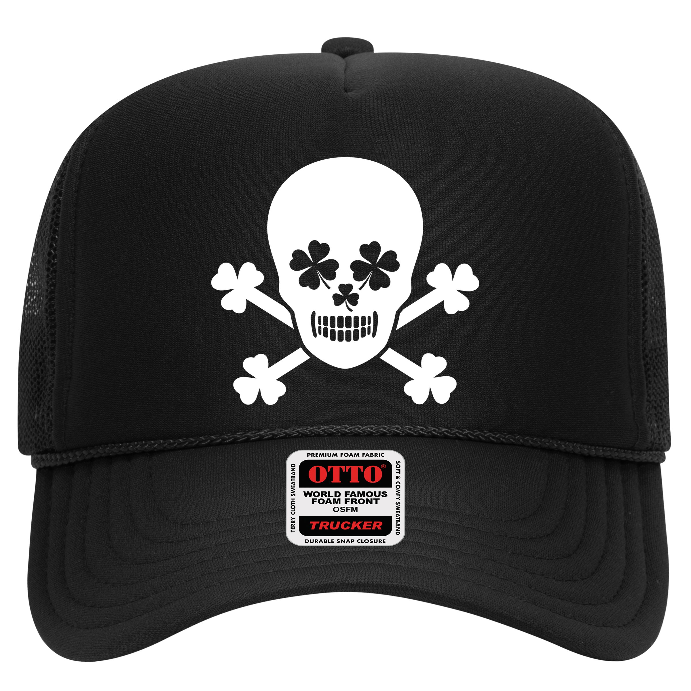 Irish Shamrock Skull Hat