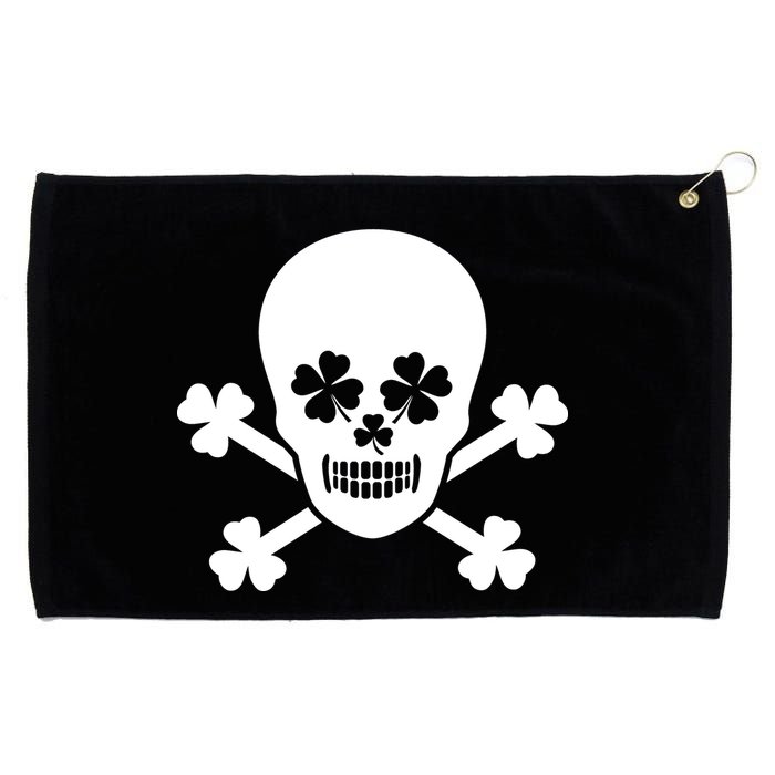 Irish Shamrock Skull Grommeted Golf Towel