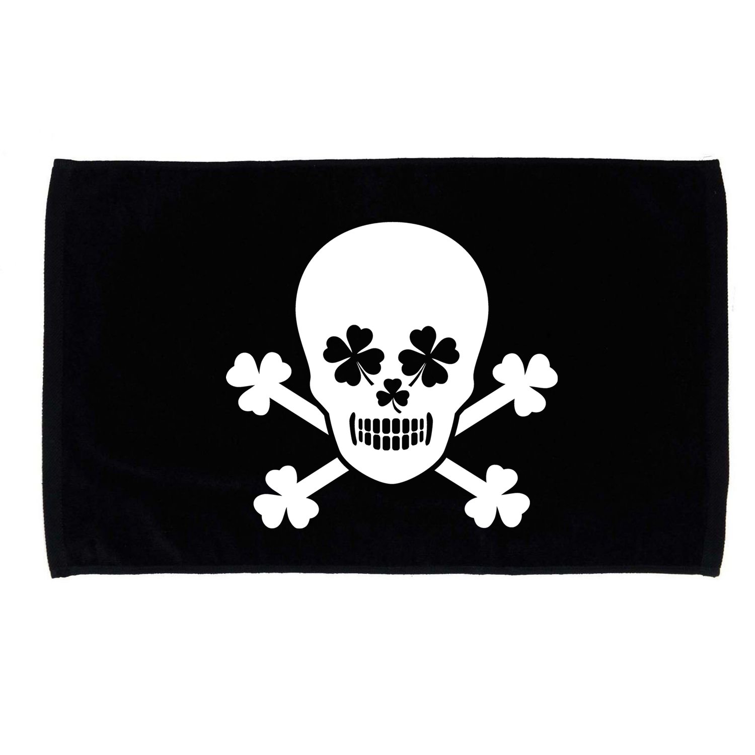 Irish Shamrock Skull Microfiber Hand Towel