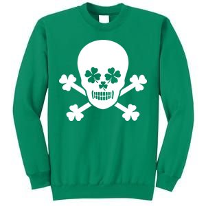 Irish Shamrock Skull Sweatshirt