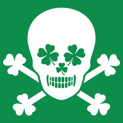 Irish Shamrock Skull T-Shirt