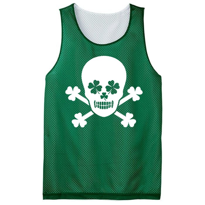 Irish Shamrock Skull Mesh Reversible Basketball Jersey Tank