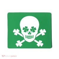 Irish Shamrock Skull Mousepad