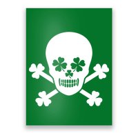 Irish Shamrock Skull Poster