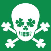 Irish Shamrock Skull Poster